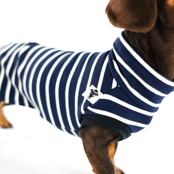 Dackel Cotton Long Shirt Navy