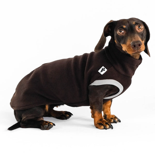 Dackel Fleece Long Shirt 2.0 in Braun