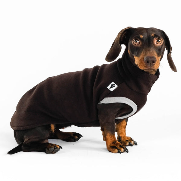 Dackel Fleece Long Shirt 2.0 in Braun