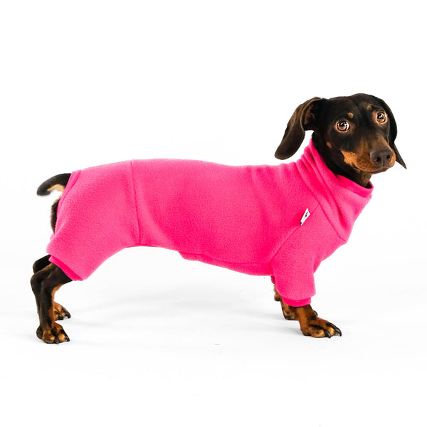 Dackel Fleece Overall Magenta