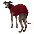 Bild in Galerie-Betrachter laden, Fleece Shirt Iggy Bordeaux – Hundekleidung für Dackel, Windspiele und Whippets – Rückenansicht