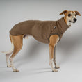 Bild in Galerie-Betrachter laden, Fleece Shirt Windhund Walnut – Hundepullover und Hundekleidung für Dackel und Windhunde – Seitenansicht am Hund