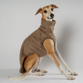 Bild in Galerie-Betrachter laden, Fleece Shirt Windhund Walnut – hochwertige Hundekleidung für Dackel, Windspiele und Windhunde von Karma Hund Berlin – Ganzkörperansicht am Hund