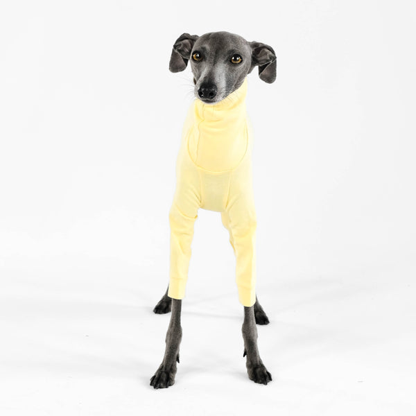 Italian Greyhound Cotton Jumpsuit Light Yellow