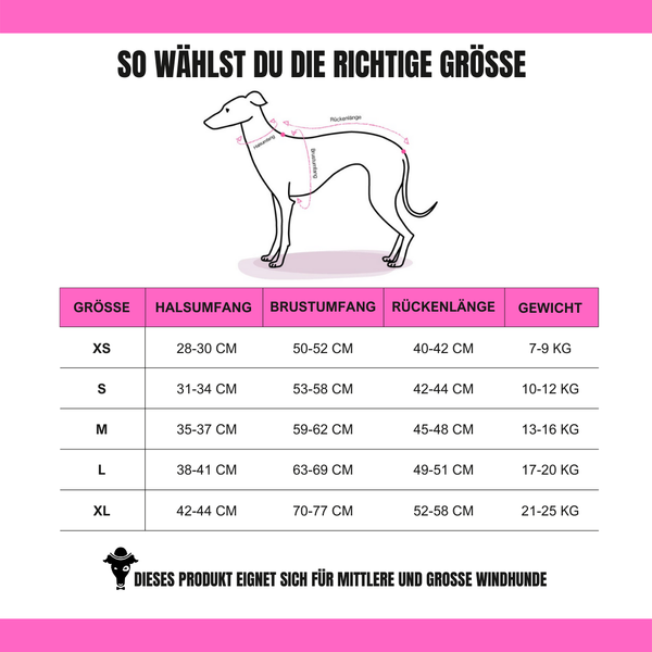 LONG SHIRT 2.0 für Whippet, Windsprite, Podenco, Galgo in Neon Yellow