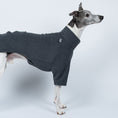 Bild in Galerie-Betrachter laden, Whippet im Profil trägt Fleecepullover in Graphite – ergonomischer Schnitt für Windhundkörper