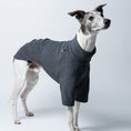 Bild in Galerie-Betrachter laden, Whippet frontal im Fleecepullover in Graphite – ideal für kühlere Tage und empfindliche Hunde