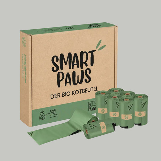 Hundekotbeutel 120 Stück, 8 Rollen, Packung von Smart Paws