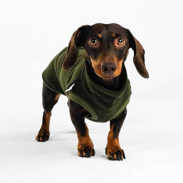 Dackel Fleece Long Shirt 2.0 in Dark Olive