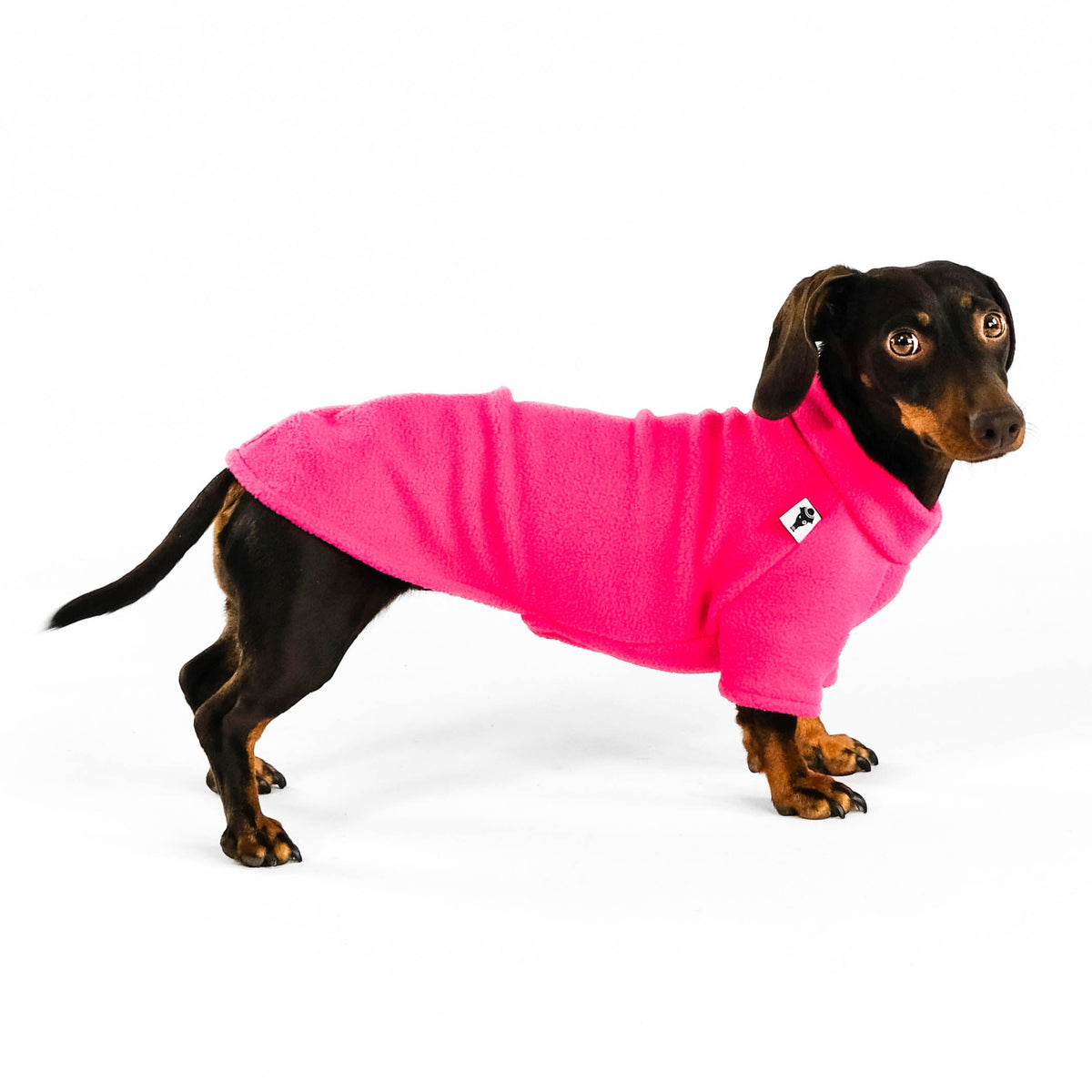Dackel Fleece Pullover Magenta