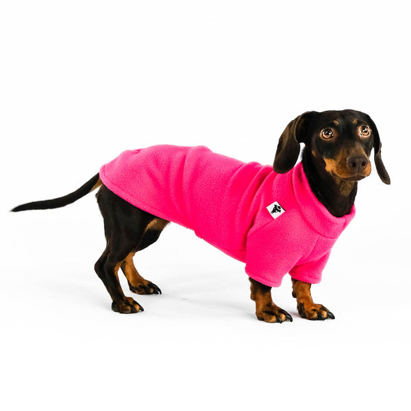 Dackel Fleece Pullover Magenta