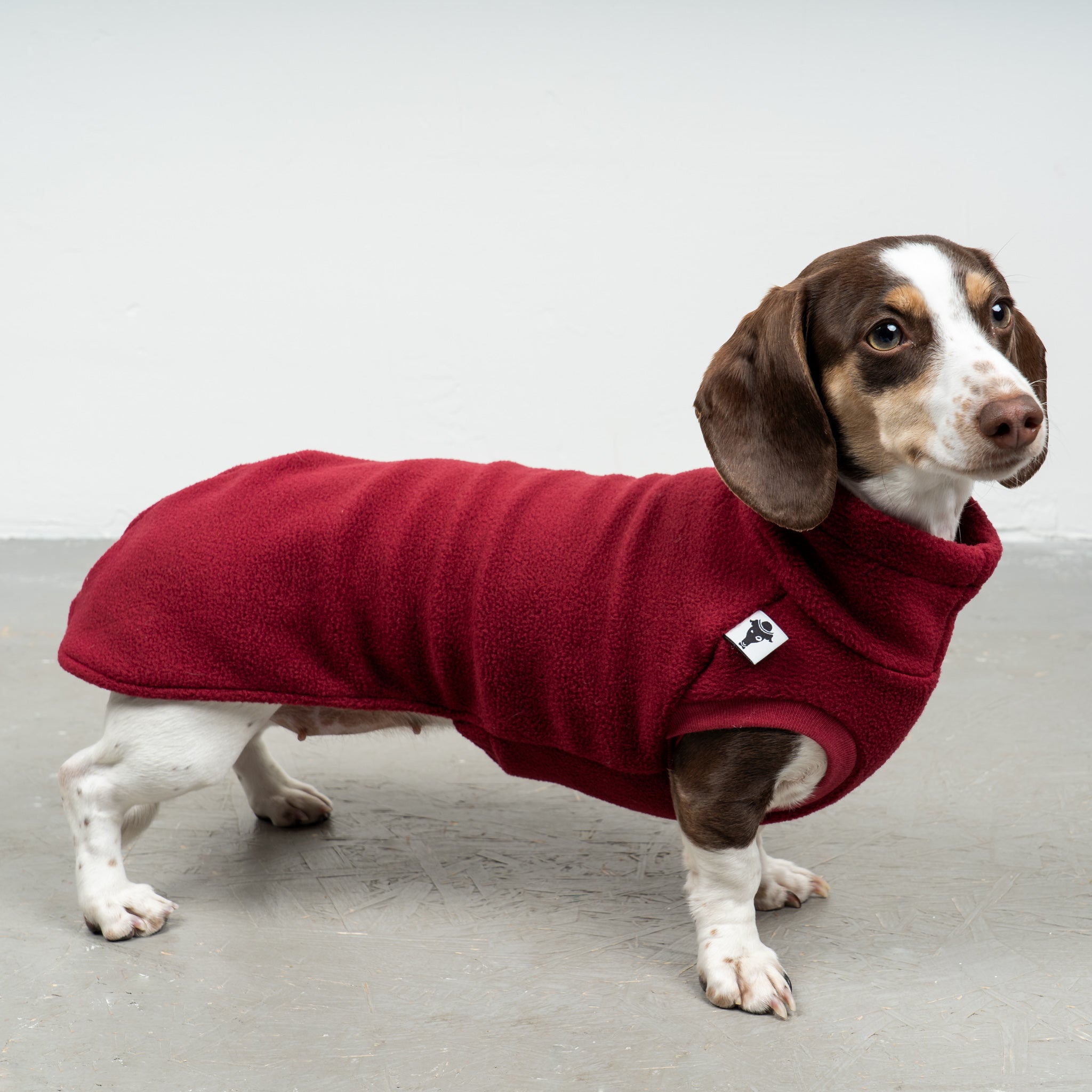 FLEECE SHIRT Dackel Bordeaux