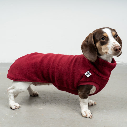 FLEECE SHIRT Dackel Bordeaux