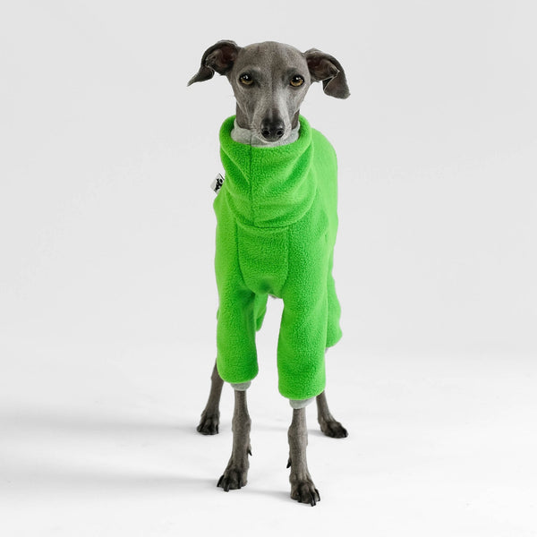 Italian Greyhound Fleece Overall Green