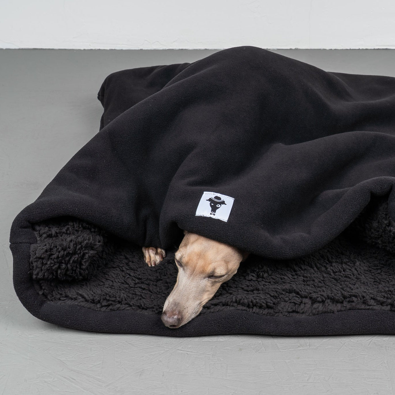 Teddy Hundeschlafsack Schwarz
