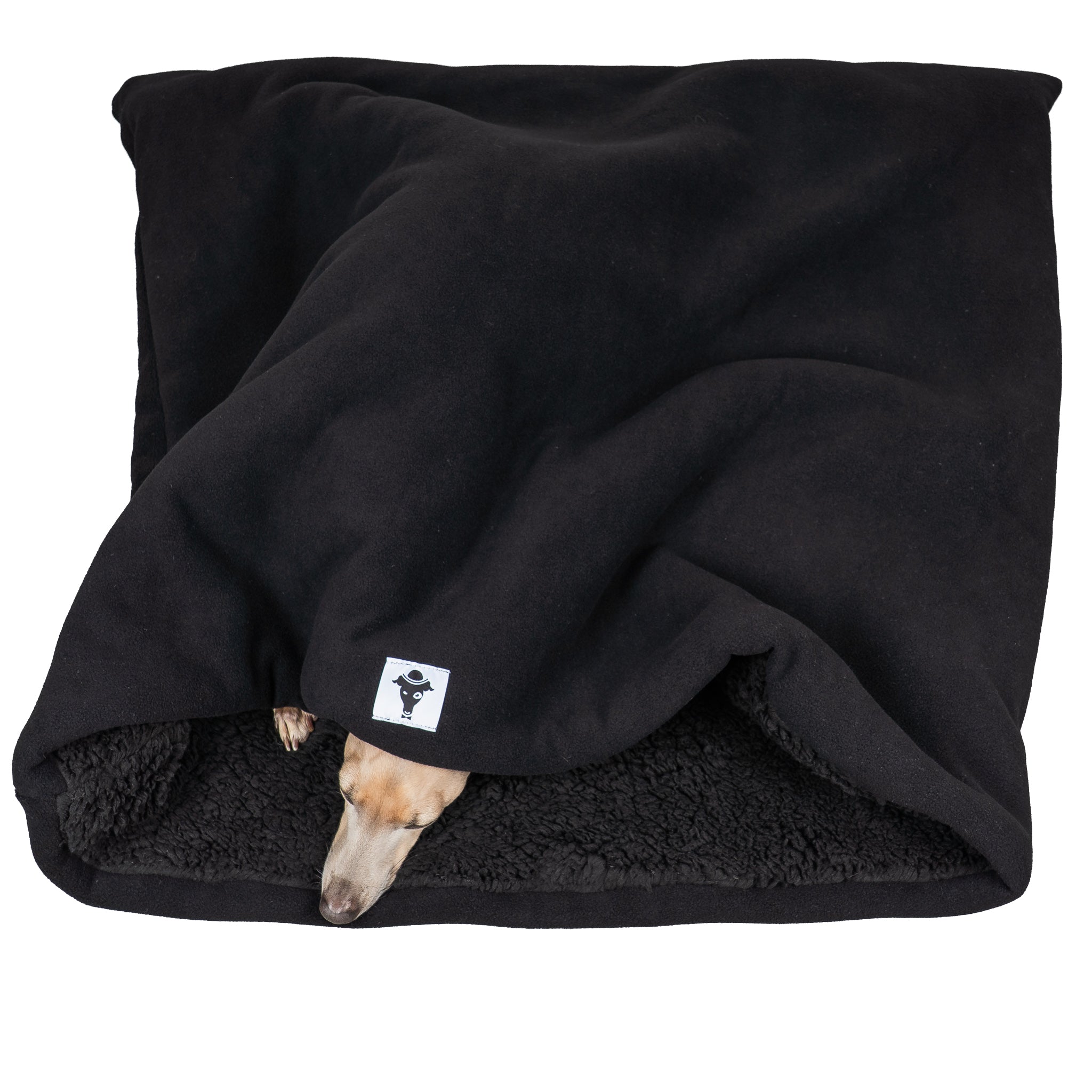 Teddy Hundeschlafsack Schwarz