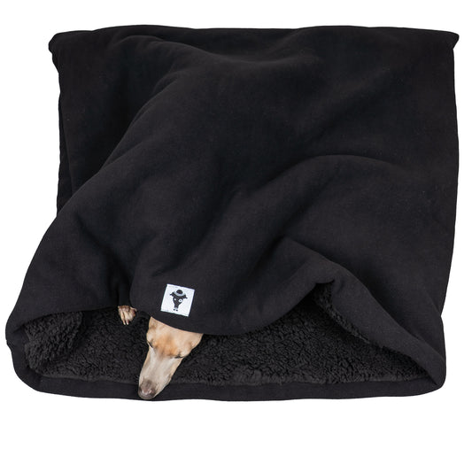 Teddy Hundeschlafsack Schwarz