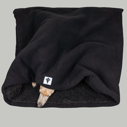 Teddy Hundeschlafsack Schwarz