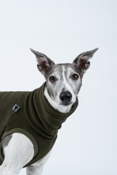 Detailansicht des Long Shirts in Dark Olive – hochwertige Verarbeitung und weiches Material